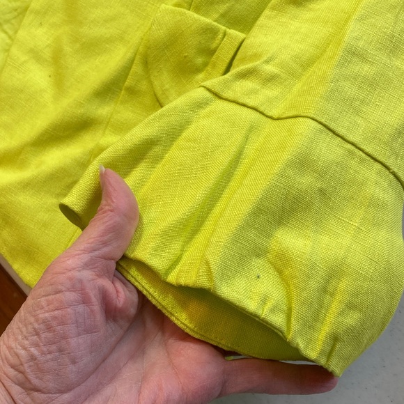 J. Crew Vibrant Chartreuse Linen Blend Blazer - Picture 4 of 7